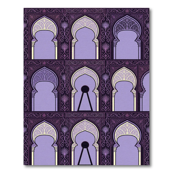 Purple Archway Lattice Repeat Rug