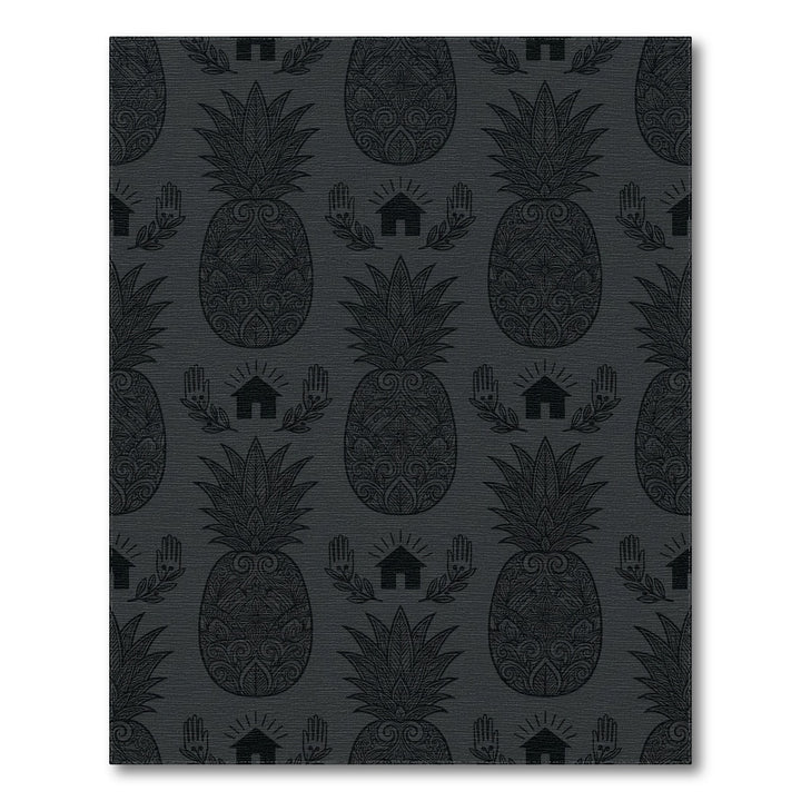 Dark Gray Intricate Pineapple Collection Rug