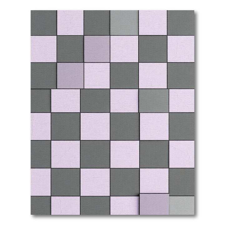Soft Lilac Gray Checkerboard Squares Rug