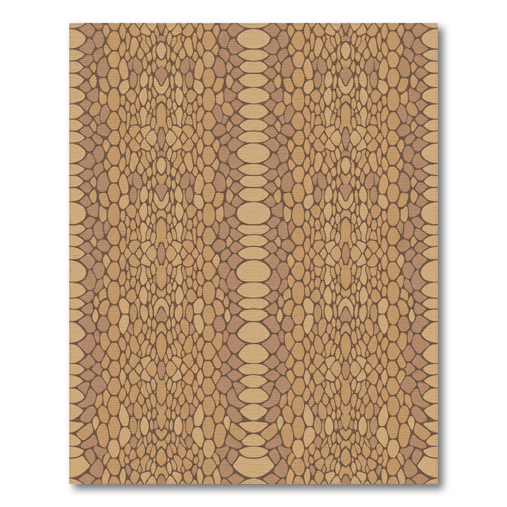 Golden Brown Snake Skin Texture Rug