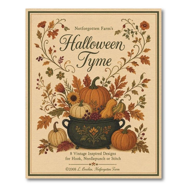 Vintage Pumpkin Cauldron Area Rug