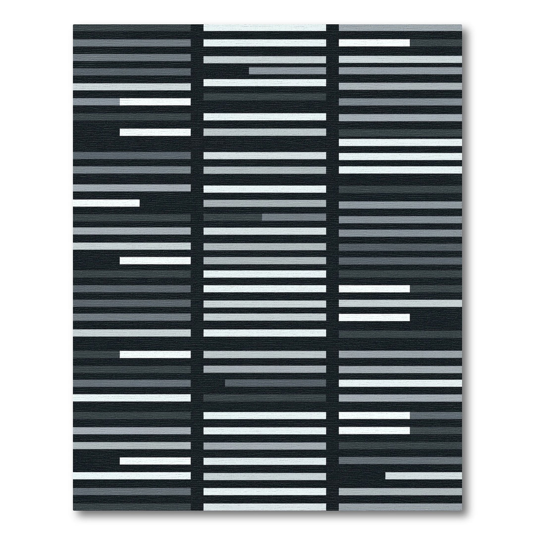 Grayscale Geometric Bar Lines Rug