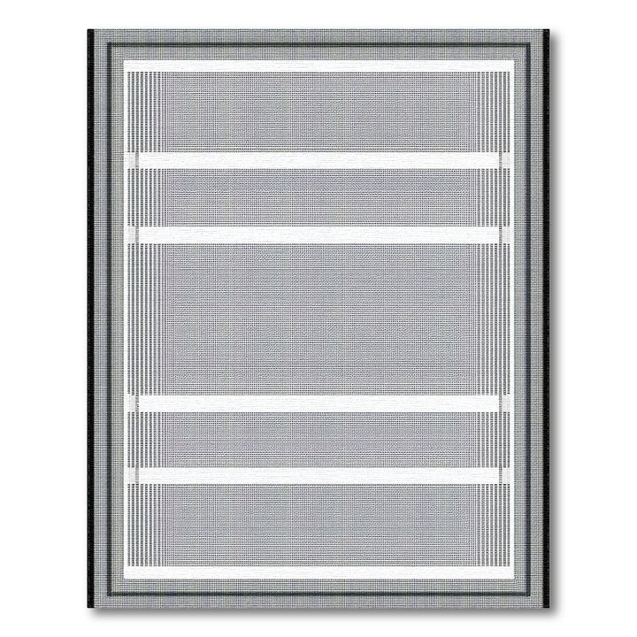 Black and White Black and White Geometric Striped Area Rug