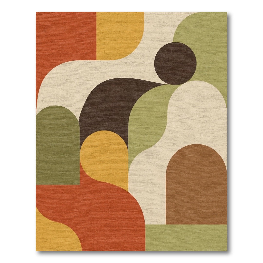 Warm Tone Geometric Area Rug