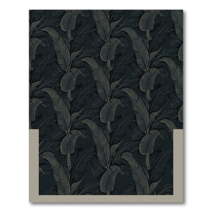 Charcoal Lush Monstera Foliage Rug
