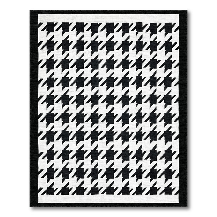 Black White Geometric Area Rug