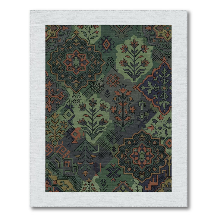 Earth Tones Patchwork Floral Medallion Rug