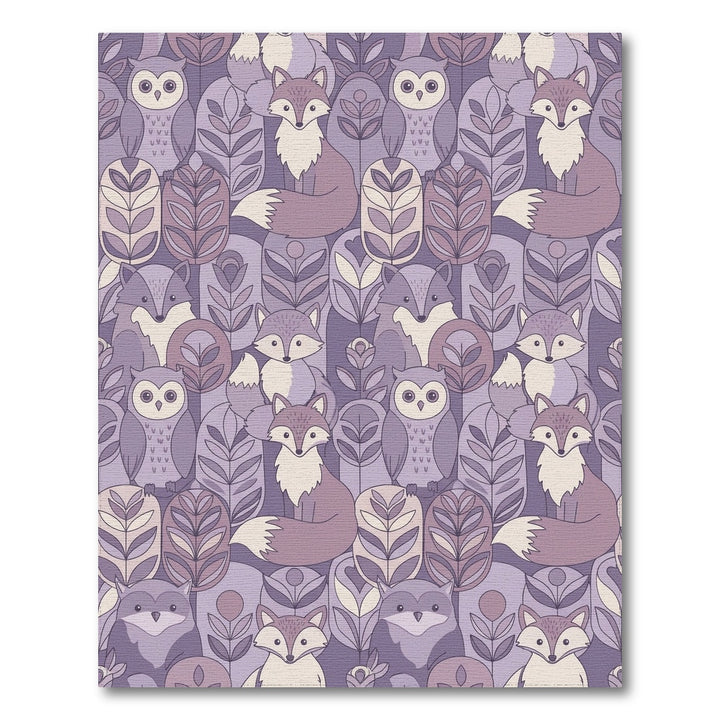 Whimsical Foxes and Owls Forest Rug