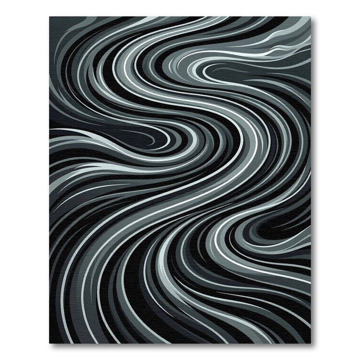Monochromatic Swirling Lines Rug