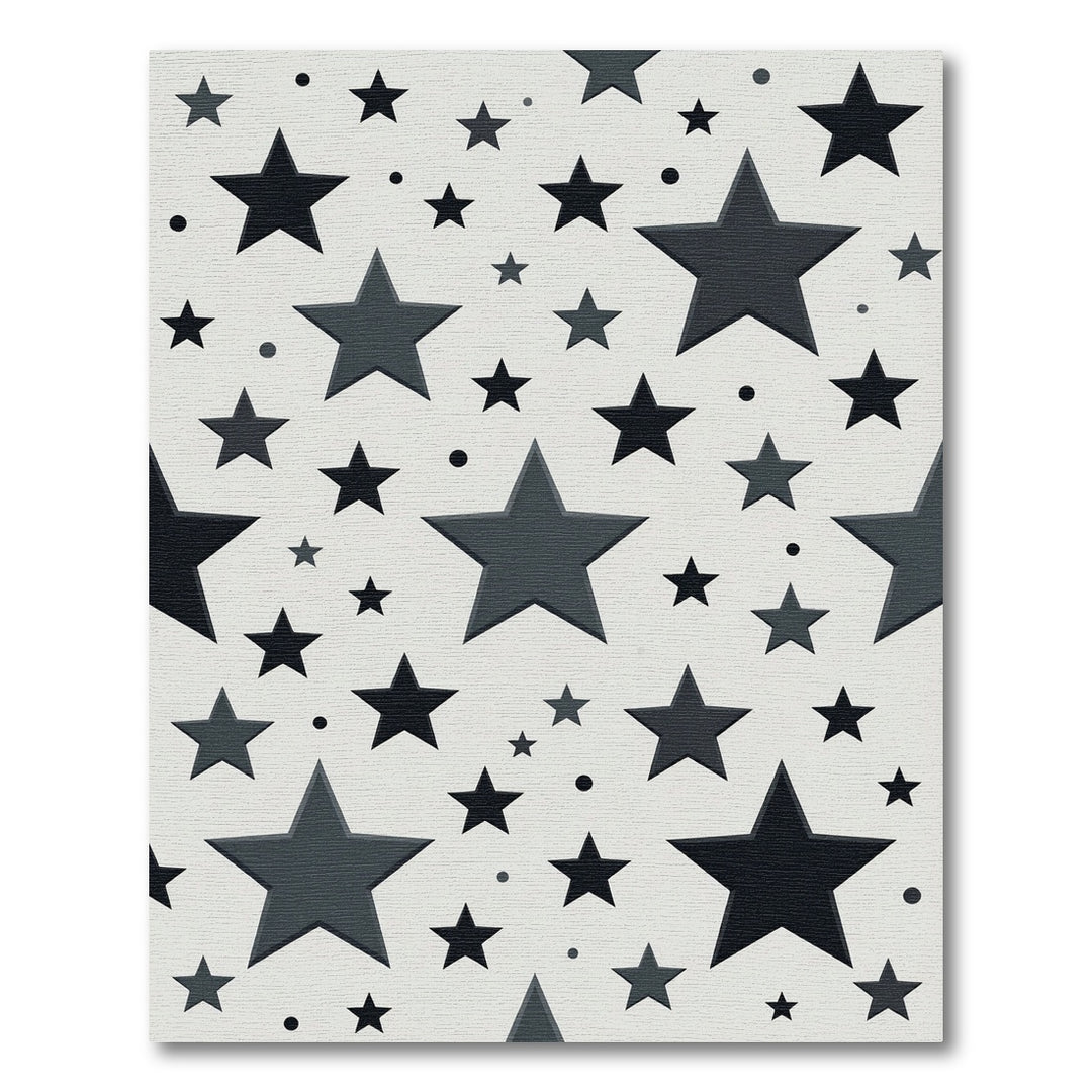 Dark Gray Starry Night Area Rug
