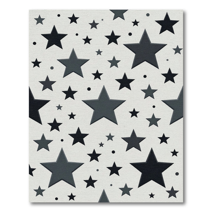 Dark Gray Starry Night Area Rug