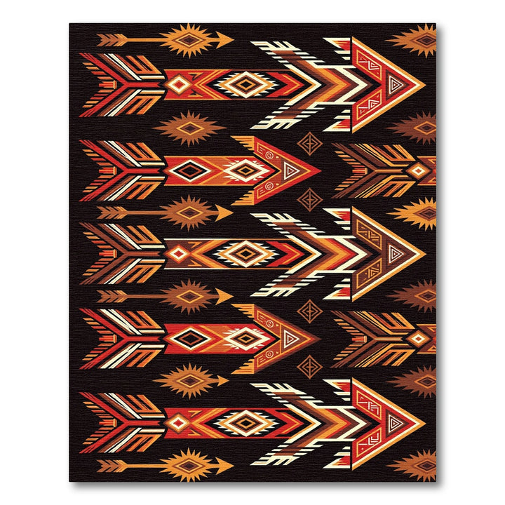 Native American Inspired Arrow Geometric Rug