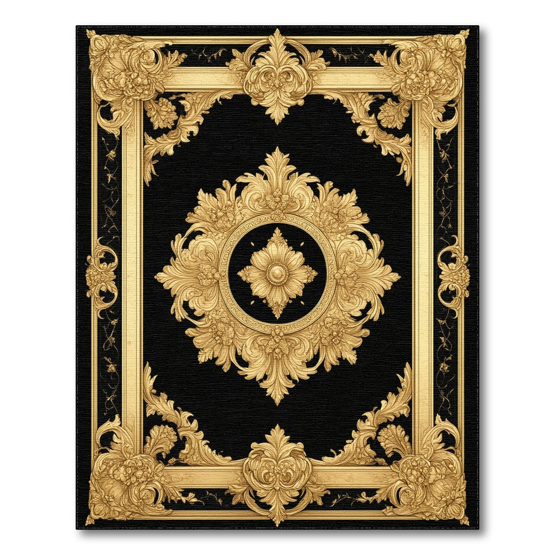 Medallion Ornate Gold Floral Medallion Area Rug