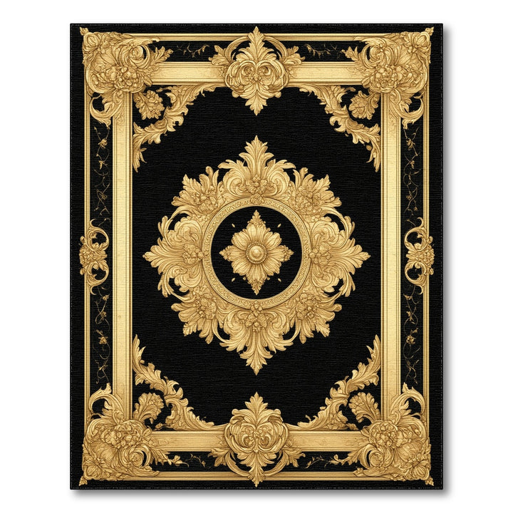 Medallion Ornate Gold Floral Medallion Area Rug