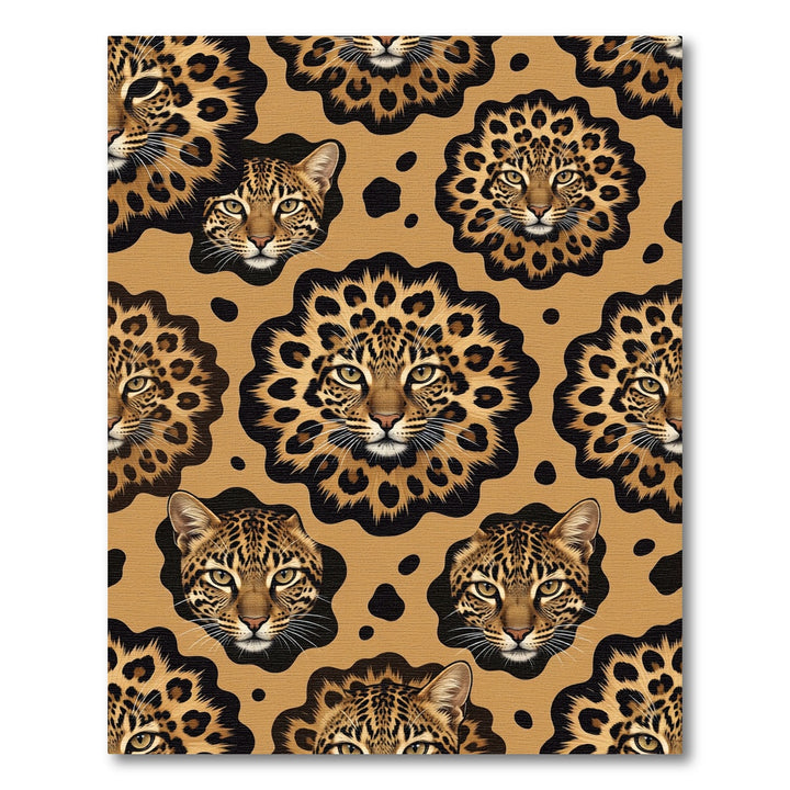 Golden Feline Spot Abstract Rug