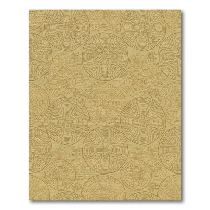 Earthy Tone Tree Ring Circles Rug