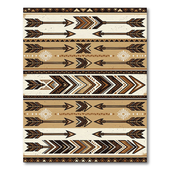 Brown Tribal Arrow Collection Rug