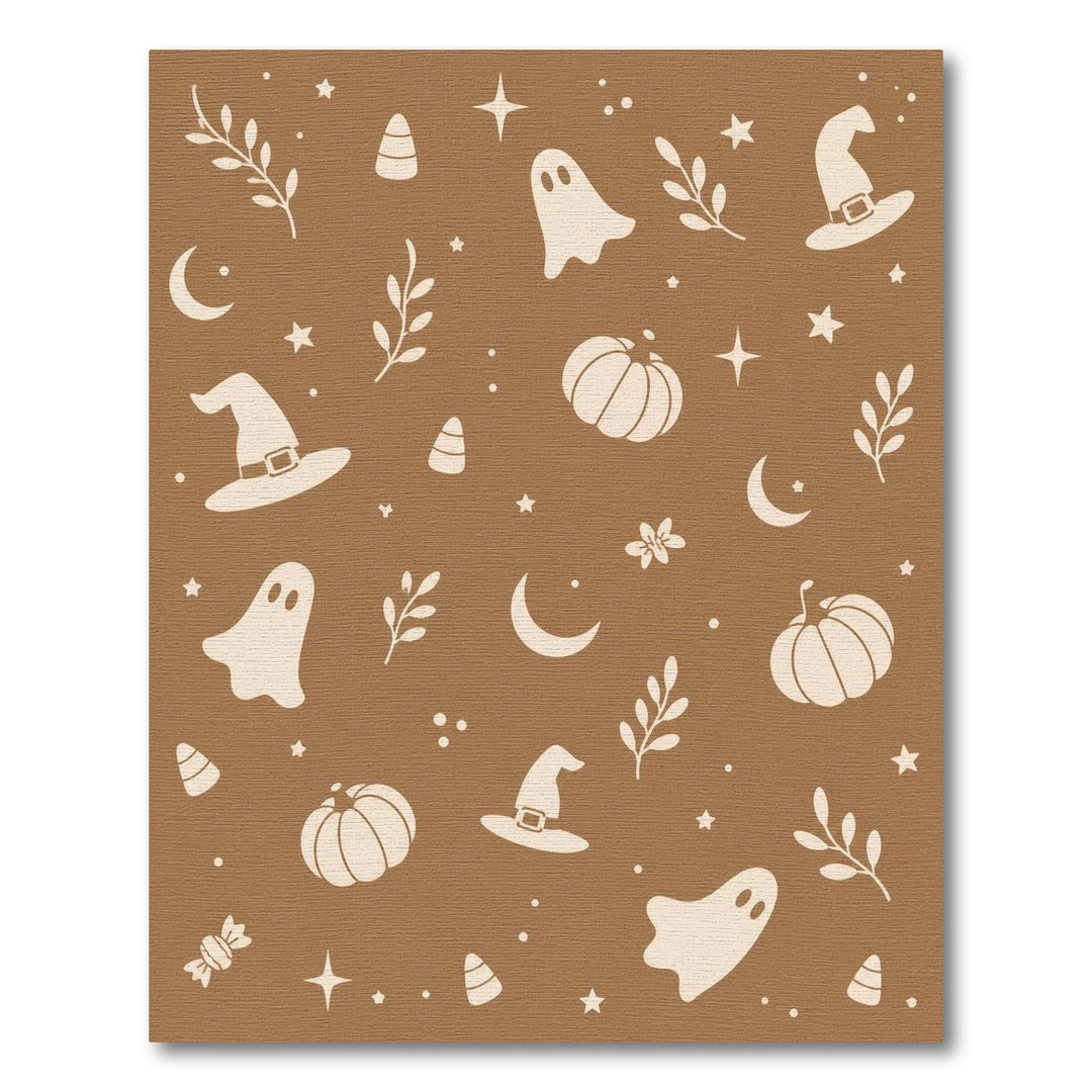 Brown Halloween Ghost Pumpkin Kids Area Rug