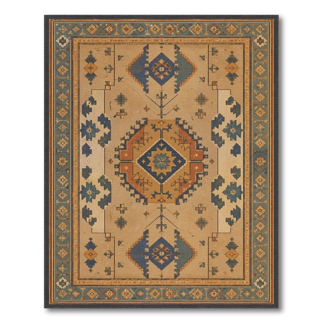 Beige and Neutral Southwestern Beige Geometric Area Rug