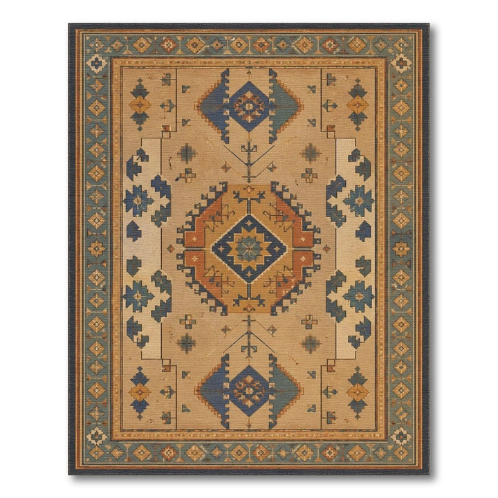 Beige and Neutral Southwestern Beige Geometric Area Rug