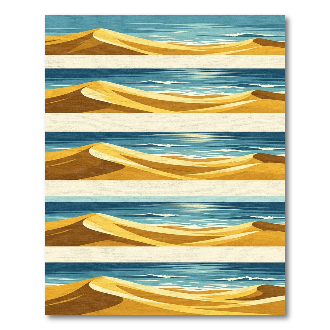 Golden Desert Dunes Ocean Vista Rug