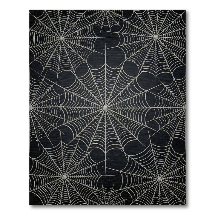 Gothic Gray Spiderweb Array Rug