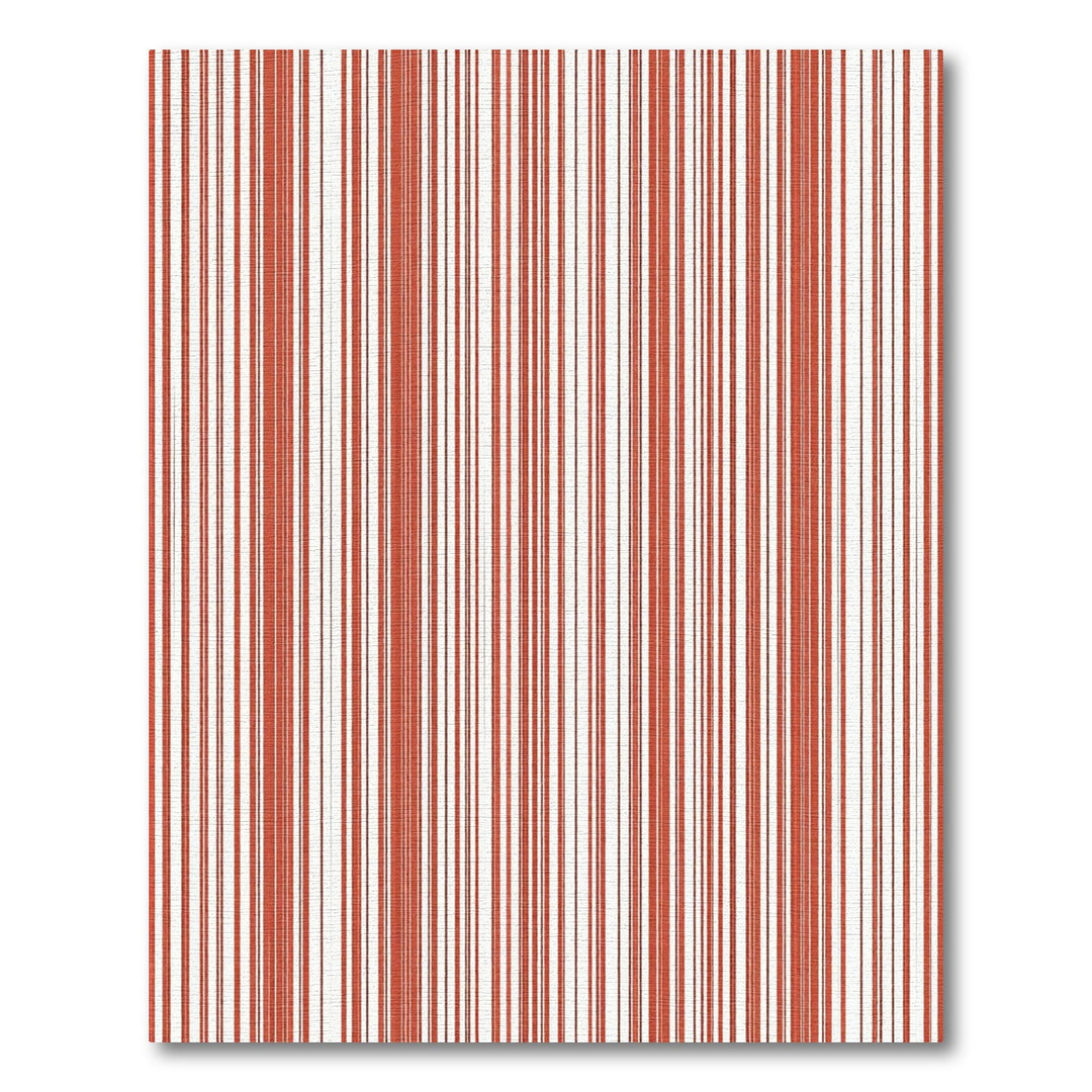 Rustic Red and White Striped Cover Rug