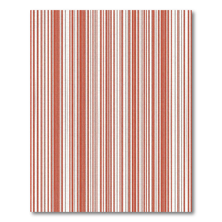 Rustic Red and White Striped Cover Rug