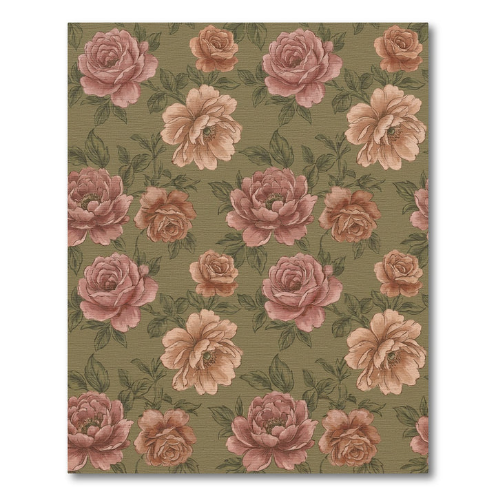 Vintage Rose Blossom Garden Rug