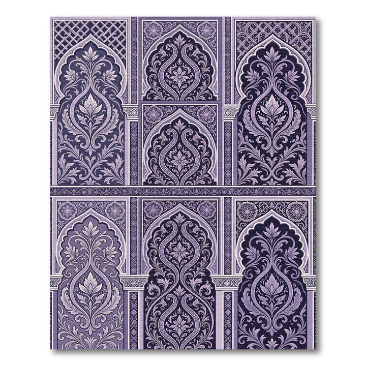 Elegant Purple Arch Garden Rug
