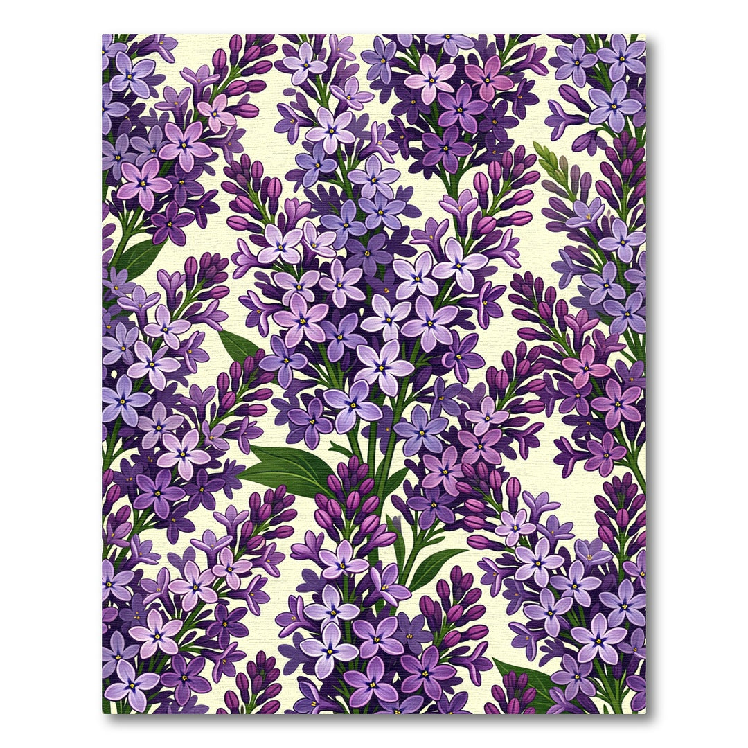 Purple Lilac Blossom Floral Rug