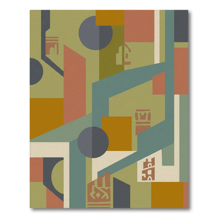 Abstract Geometric Terracotta Circles Rug