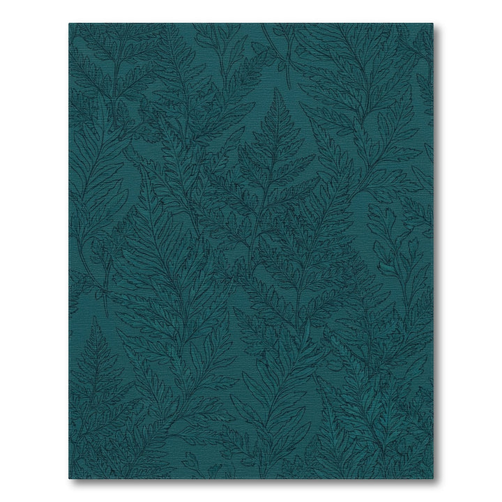 Teal Fern Botanical Woodland Rug