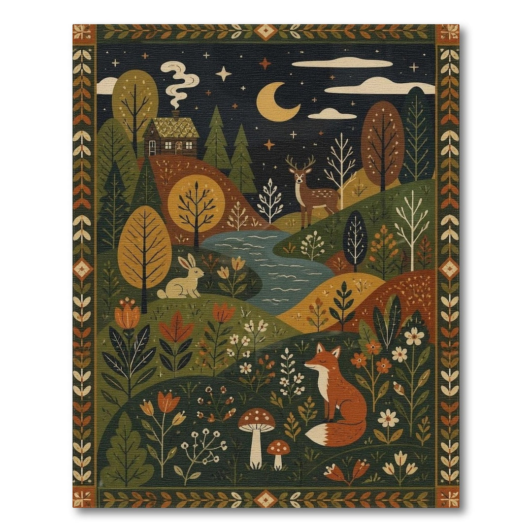 Enchanted Woodland Night Area Rug