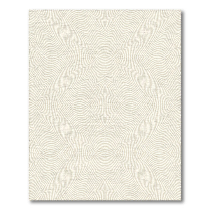 Cream Swirl Optical Illusion Rug