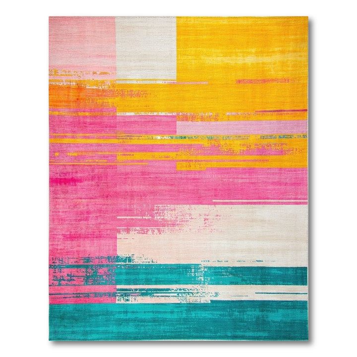 Vibrant Abstract Multi-Color Area Rug