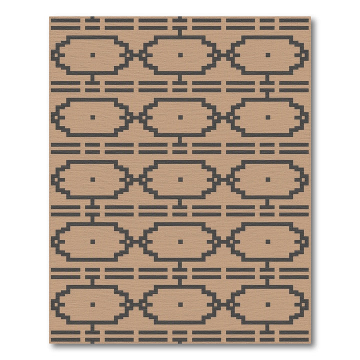 Beige Geometric Pixel Area Rug