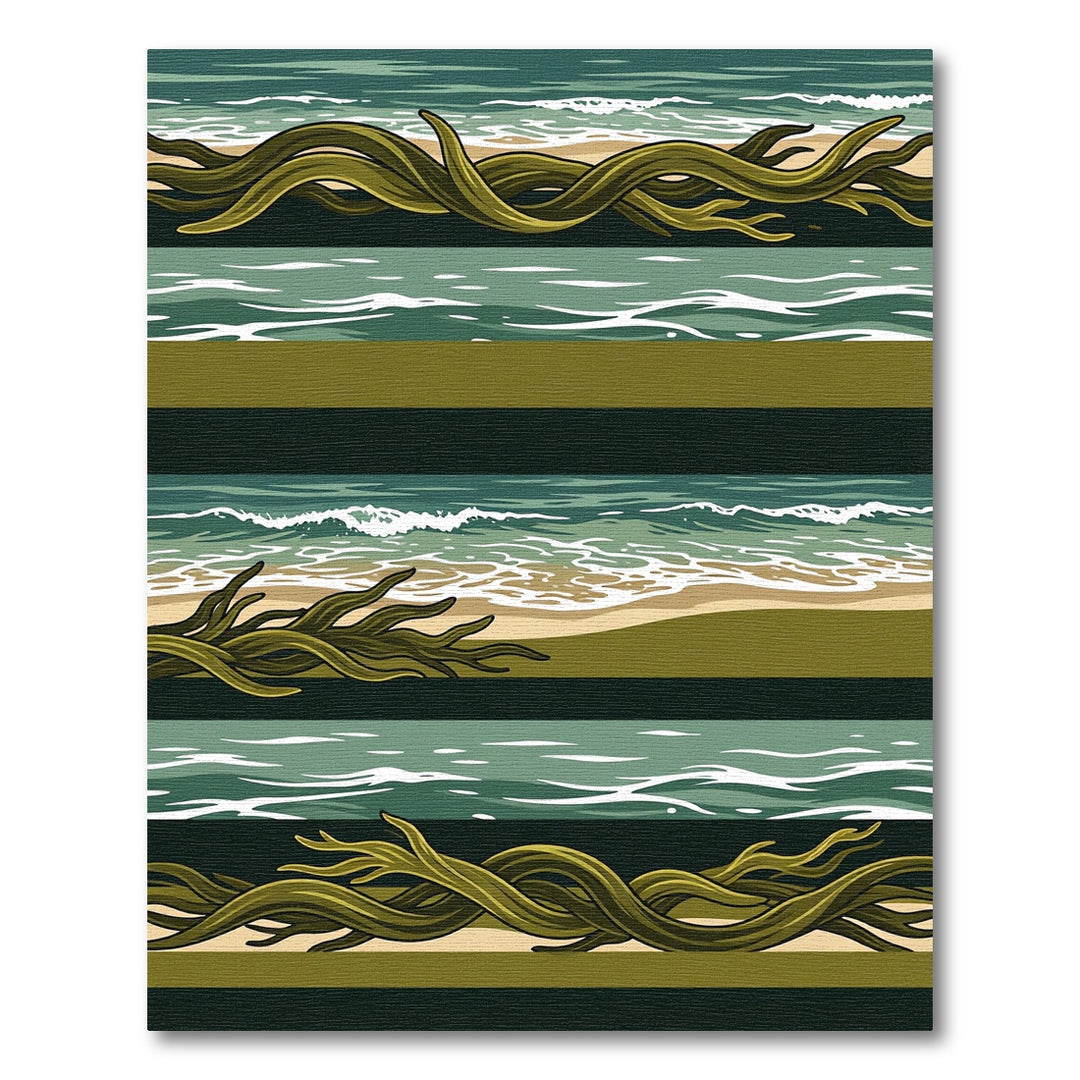 Oceanic Kelp Waves Abstract Rug