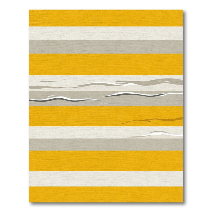 Bold Golden Sunburst Abstract stripes Rug