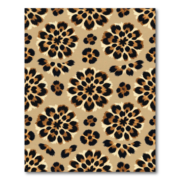 Leopard Bloom Round Area Rug