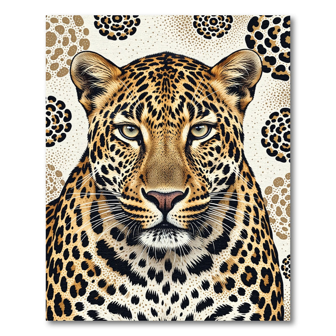 Elegant Wild Leopard Face Rug