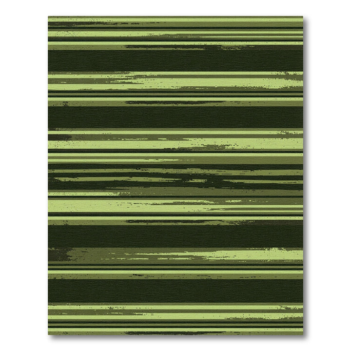 Abstract Green Camouflage Stripe Rug