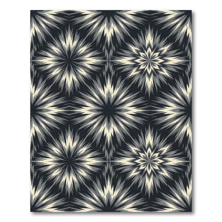 Monochromatic Abstract Starburst Rug