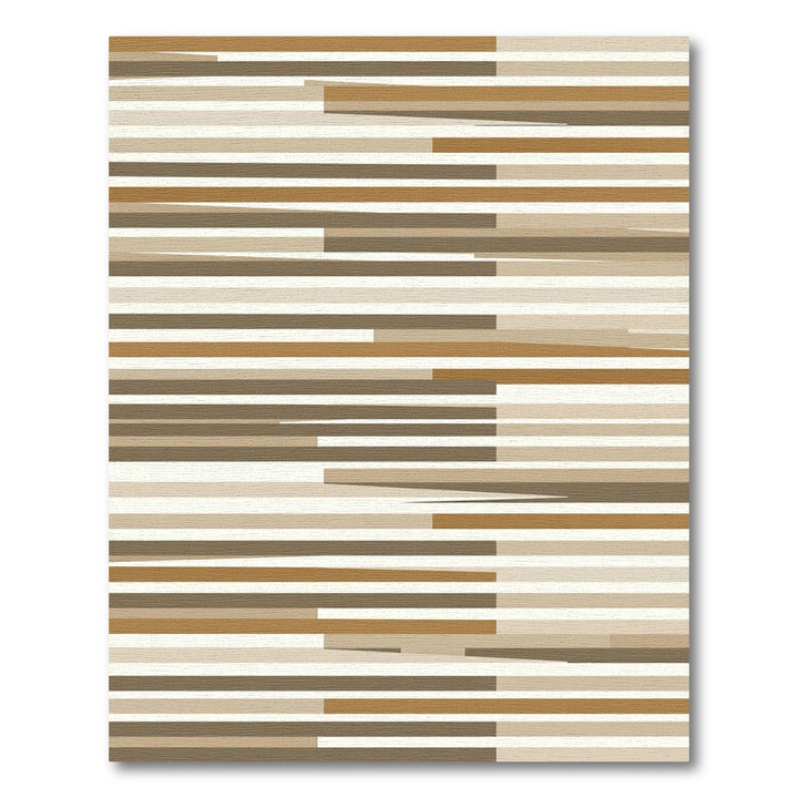 Modern Horizontal Stripe Earth Tone Rug