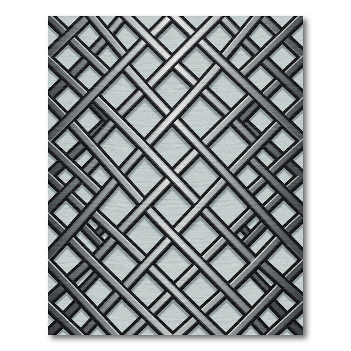 Modern Metallic Interlocking Strands Rug
