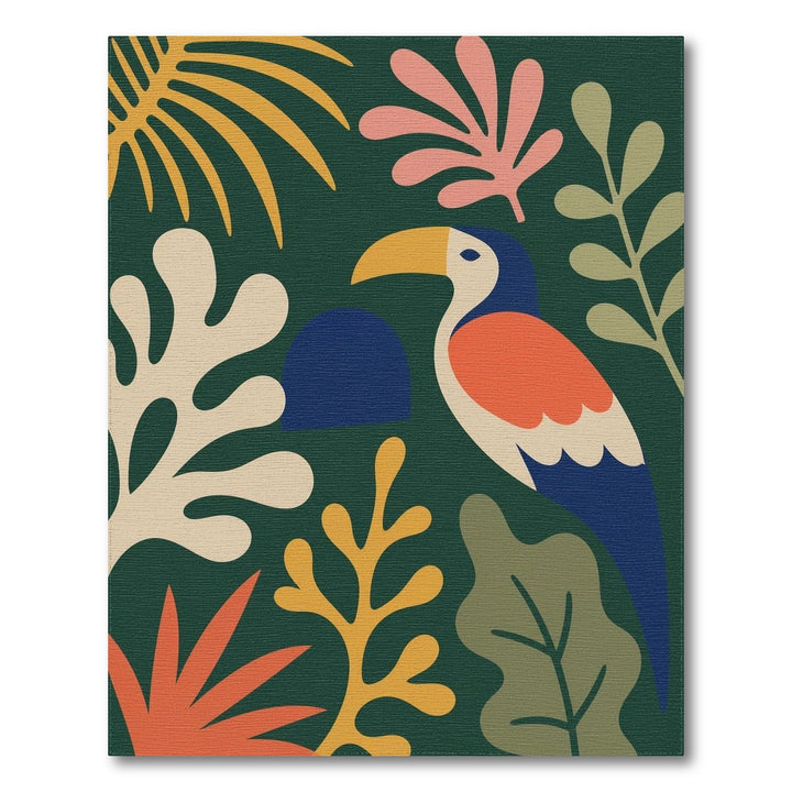 Vibrant Toucan Abstract Area Rug