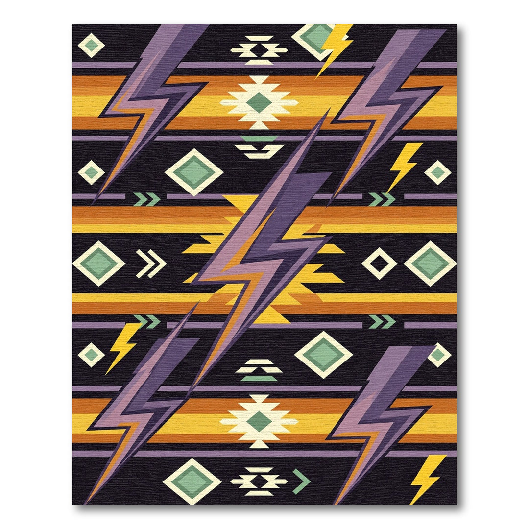 Thunderbolt Tribal Diamond Rug
