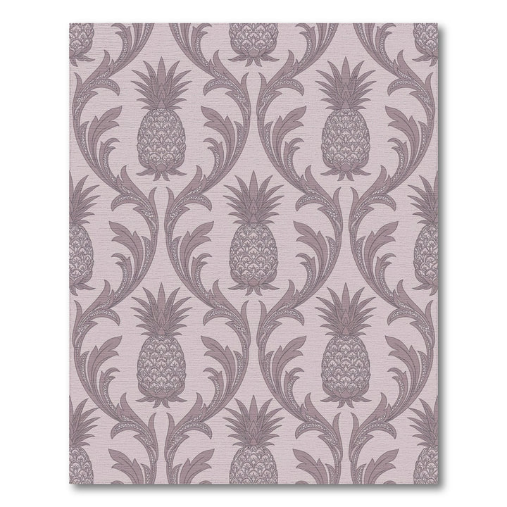 Ornate Lilac Pineapple Damask Rug