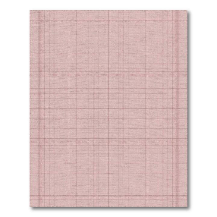 Dusty Rose Plaid Grid Rug