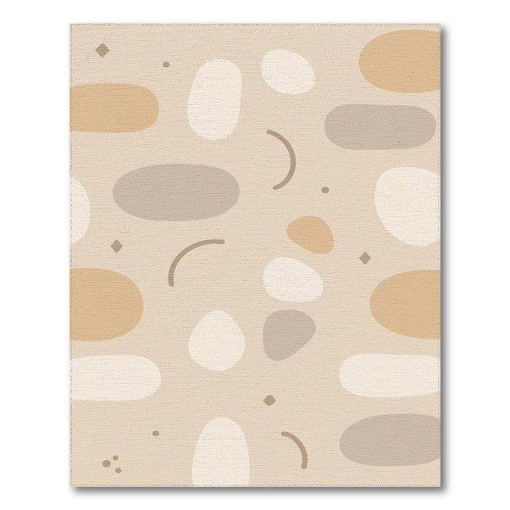 Organic Beige Abstract Organic Area Rug